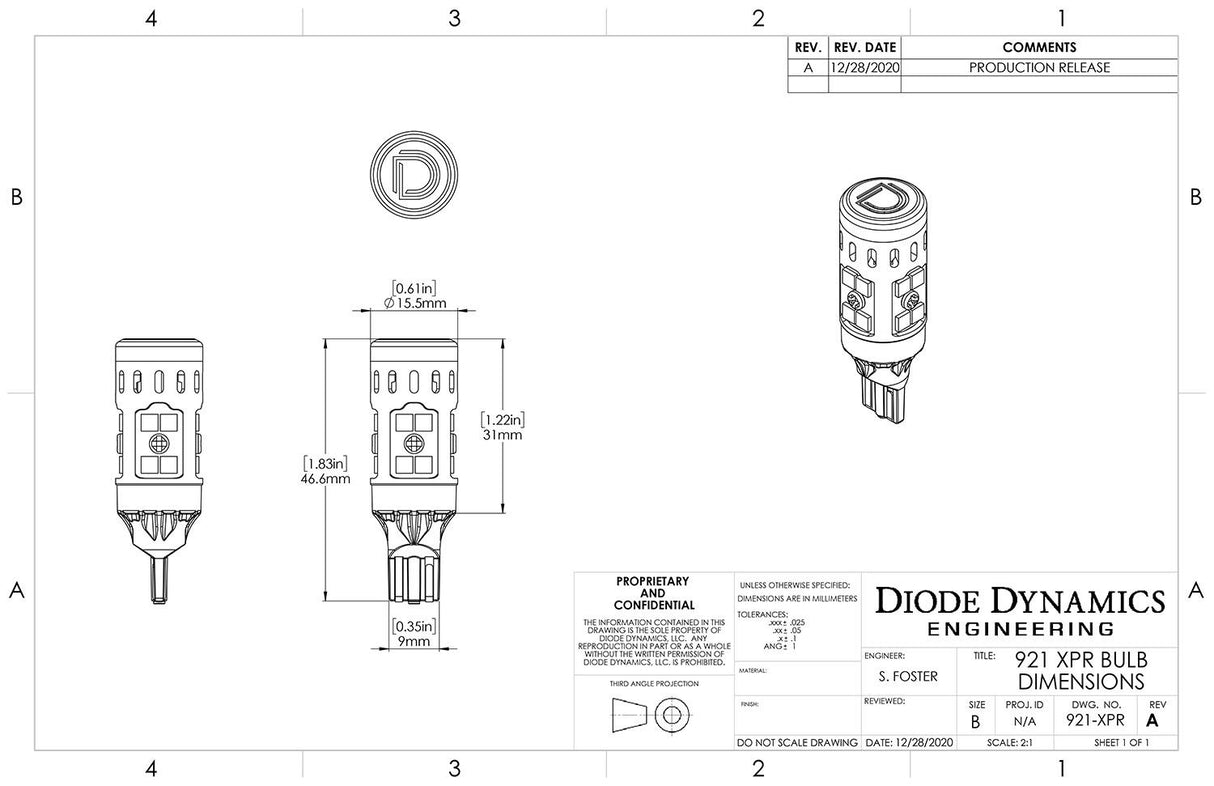 Ampoules LED de secours blanc froid 921 XPR