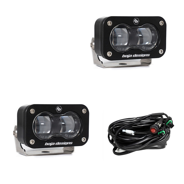 S2 SAE LED Auxiliary Light Pod Pair - Road Legal