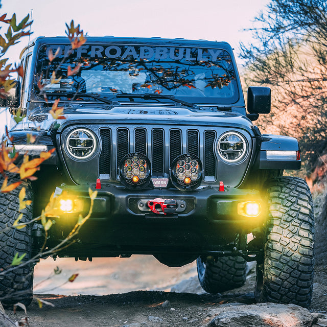 Jeep JL Fog Light Squadron-R 18-Pres Wrangler JL Rubicon Fog Pocket Kit Ambre Baja Designs Baja Designs