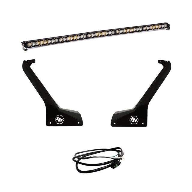 Kit d'éclairage LED pour barre de toit Jeep JL/JT 50 pouces S8 avec installateur Baja Designs