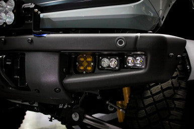 Ford Squadron SAE/Dual S2 Sport Steel Bumper Fog Pocket Light Kit - Ford 2021-2026 Bronco; 2022-2026 Bronco Raptor