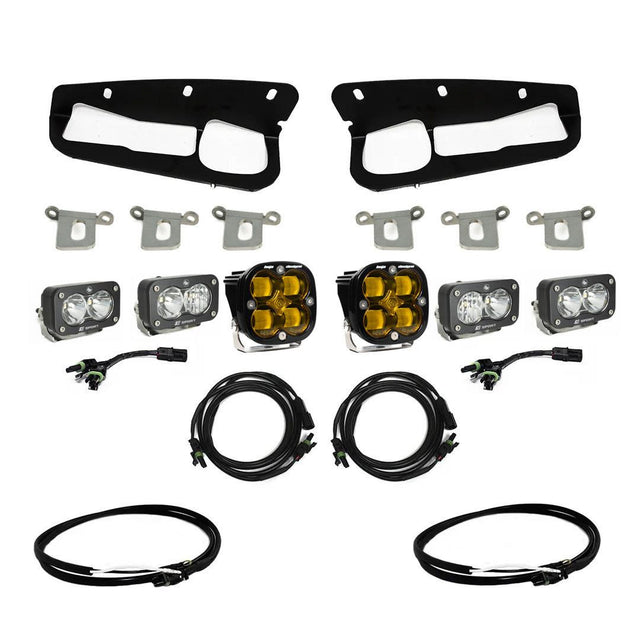 Ford Squadron SAE/Dual S2 Sport Steel Bumper Fog Pocket Light Kit - Ford 2021-2026 Bronco; 2022-2026 Bronco Raptor