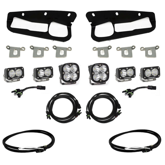 Ford Squadron Pro/Dual S2 Sport Steel Bumper Fog Pocket Light Kit - Ford 2021-2026 Bronco; 2022-2026 Bronco Raptor
