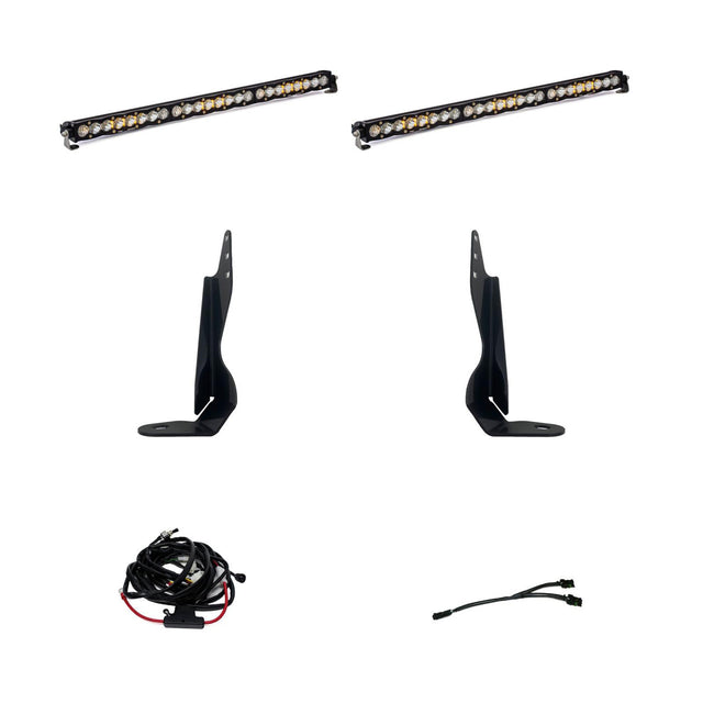 GMC S8 Dual 30 Inch Grille Light Bar Kit - GMC 2020-23 Sierra 2500HD/3500HD