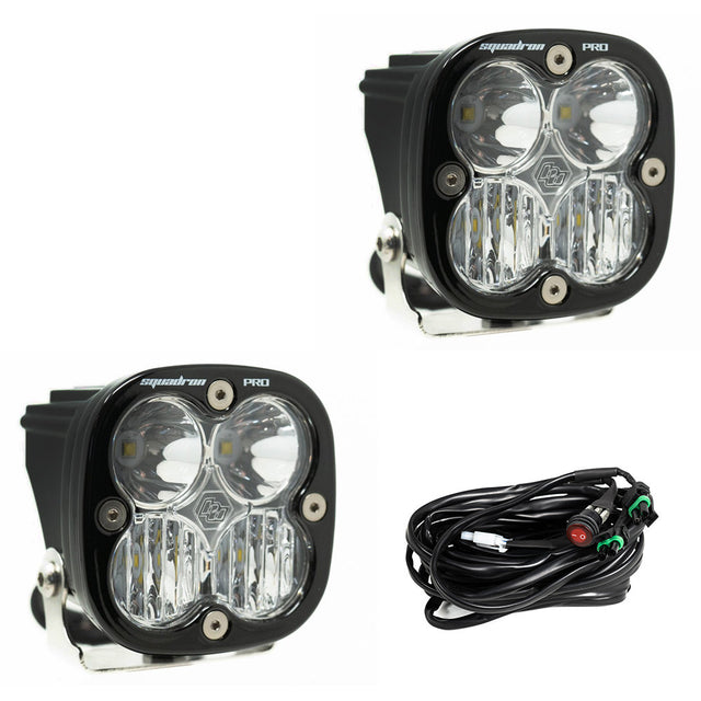 Paire de pods lumineux auxiliaires LED Squadron Pro noirs - Universels