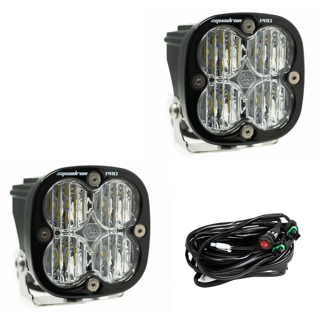Paire de pods lumineux auxiliaires LED Squadron Pro noirs - Universels