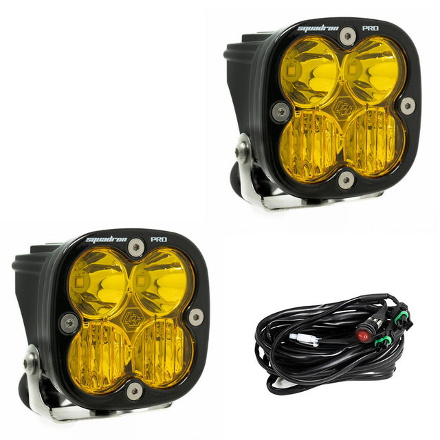 Paire de pods lumineux auxiliaires LED Squadron Pro noirs - Universels