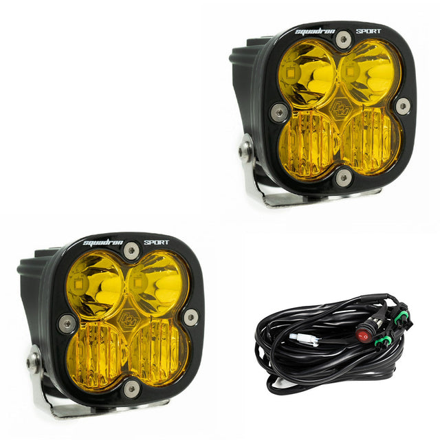 Paire de phares auxiliaires LED Squadron Sport noirs - Universel