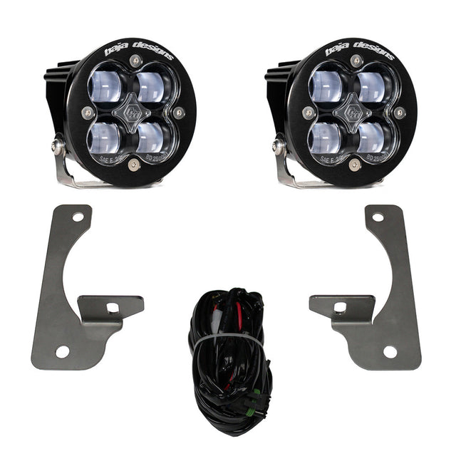 Kit d'éclairage de poche antibrouillard Squadron R SAE pour Jeep 2007-18 Wrangler JK avec pare-chocs d'origine de qualité supérieure (brouillard SAE ; ambre) Baja Designs