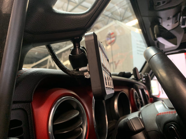 CMM A-Pillar 1-Inch Ball Mount Solution - Jeep 2018-23 Jeep JL Wrangler/JT Gladiator