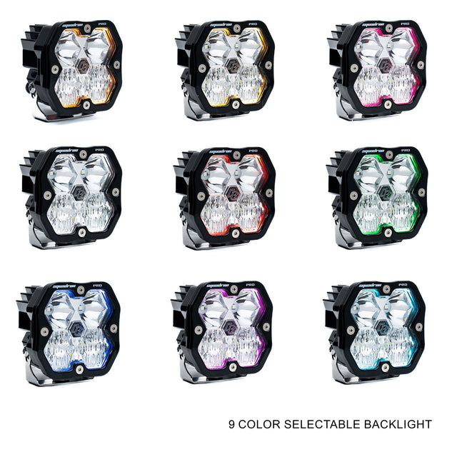 Projecteur auxiliaire universel à LED Squadron 2.0 Pro Black