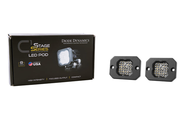 SSC1 White Pro Flush Mount LED Pod (pair)