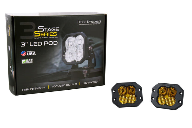 Stage Series 3" Ss3 Blanc Led Pod Encastré (Paire)