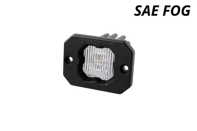 SSC1 White SAE Fog Flush Mount LED Pod (one)