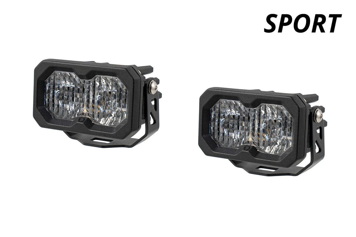 Stage Series C2 2" Sae/Dot Jaune Pod Led encastré (paire)