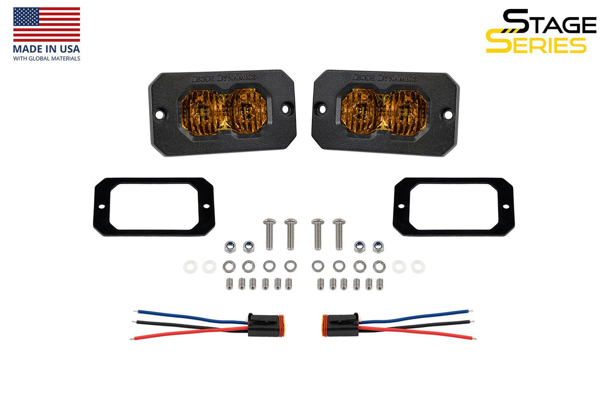 Stage Series C2 2" Sae/Dot Jaune Pod Led encastré (paire)