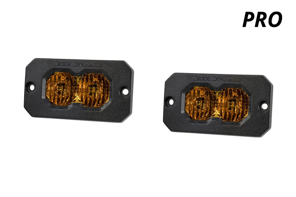 Stage Series C2 2" Sae/Dot Jaune Pod Led encastré (paire)