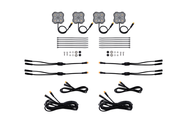 Rock Light Amber/White M8 Add-On 4-Pack