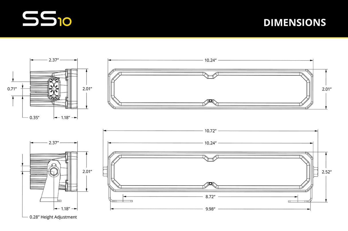 Barre lumineuse blanche Stage Series 42"