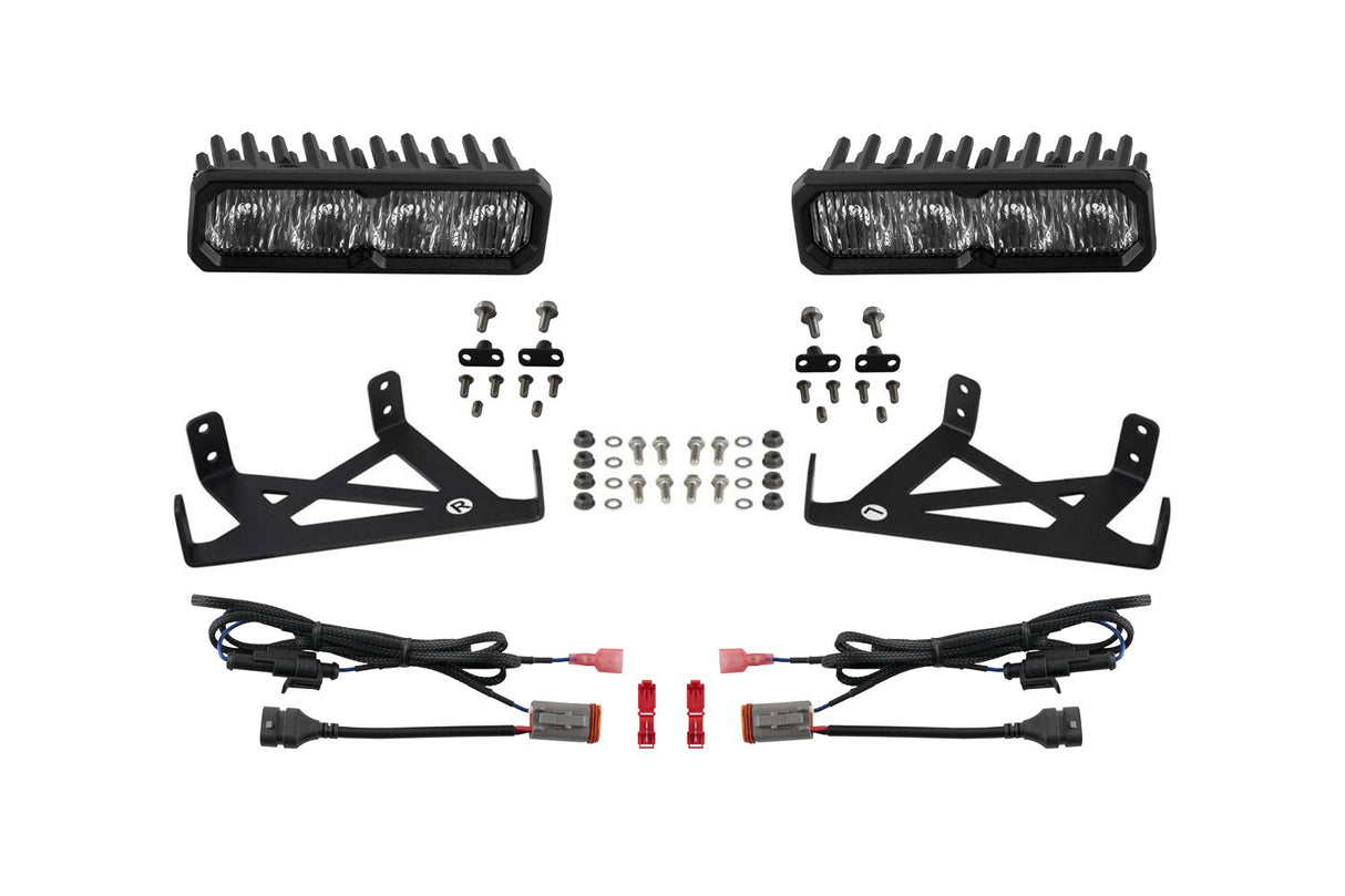 Kit de phares antibrouillard à LED SS6 pour Ford Super Duty 2020-2022 (avec phares antibrouillard à LED)