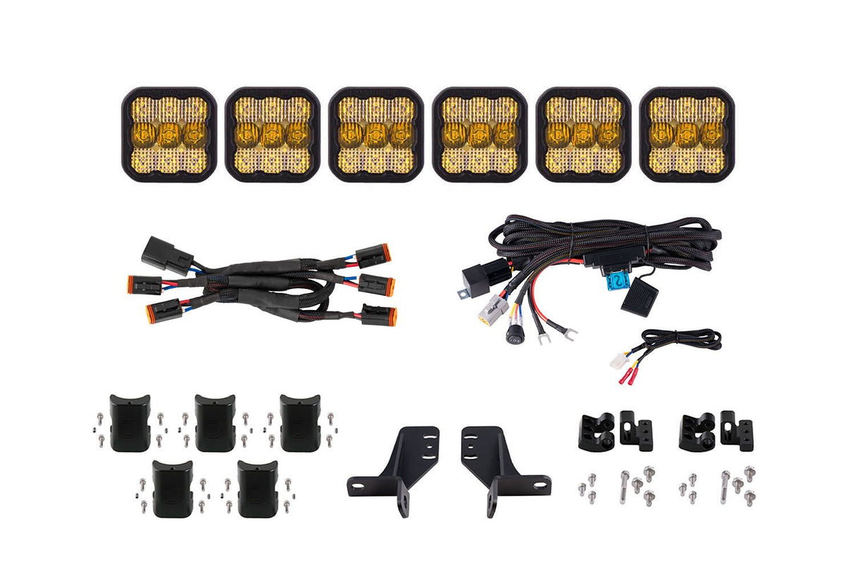 Kit de barres lumineuses CrossLink pour calandre SS5 pour Ford Bronco 2021-2025 (avec pare-chocs en acier)