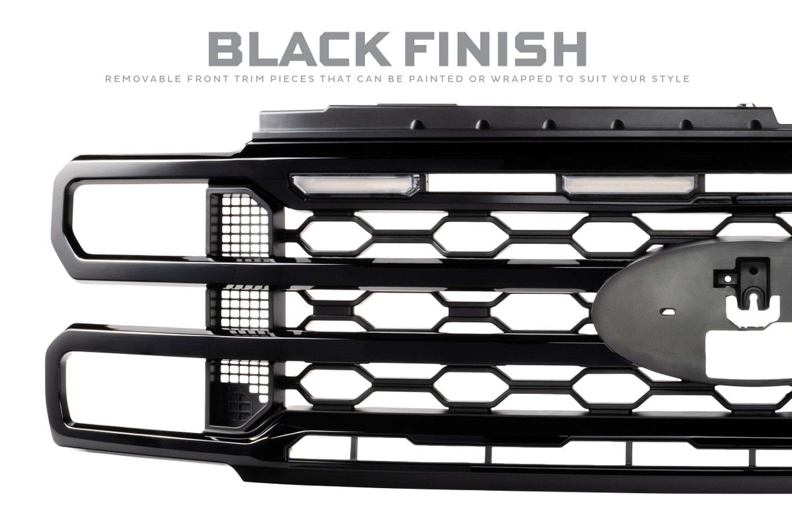 Calandre LED DRL XBG pour Dodge Ram HD (13-18) (noire)