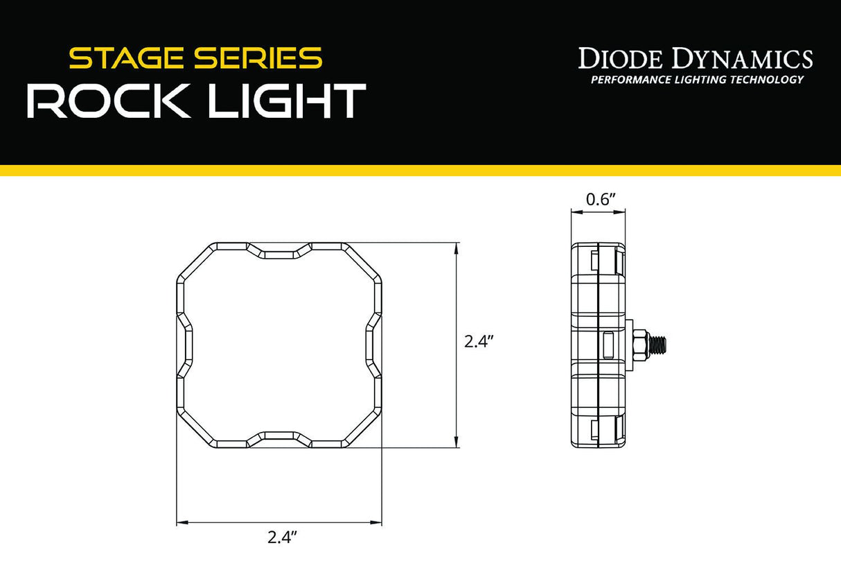 Lampe de roche à DEL RGBW de la série Stage (paquet de 8)