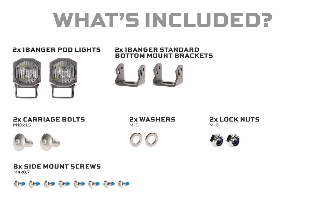 Paire de pods LED Morimoto 1Banger (universels)