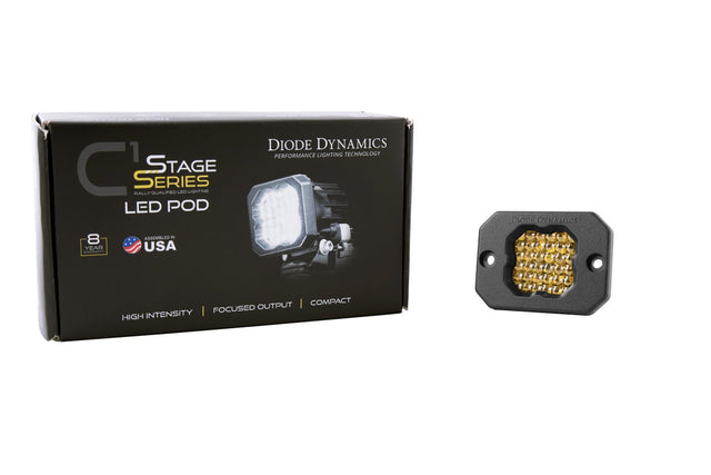 SSC1 Yellow Sport Flush Mount LED Pod (one)