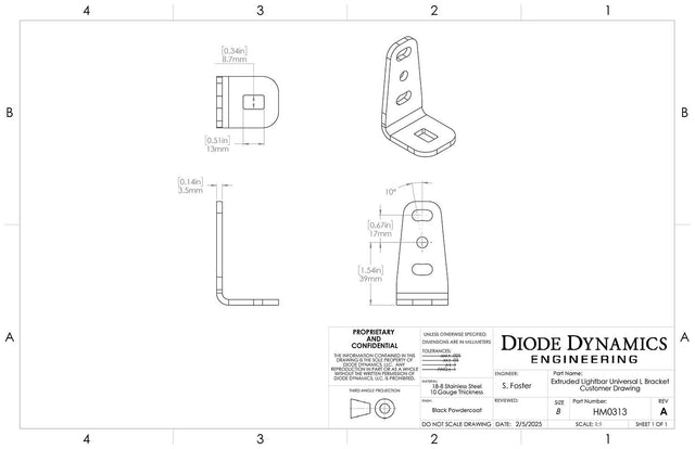 Stage Series LED Light Bar Universal Bracket Kit