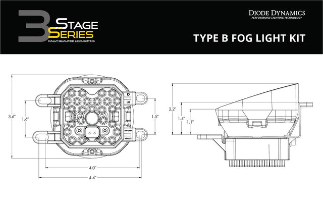 Kit de feux antibrouillard SS3 SAE Type B