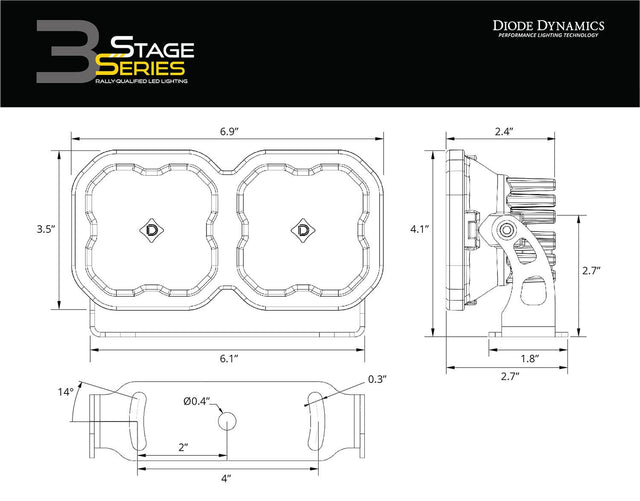 SS3 Dual-Pod Bracket Kit