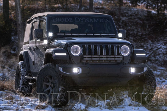 2018-2025 Jeep JL Wrangler Cowl Mount LED Brackets