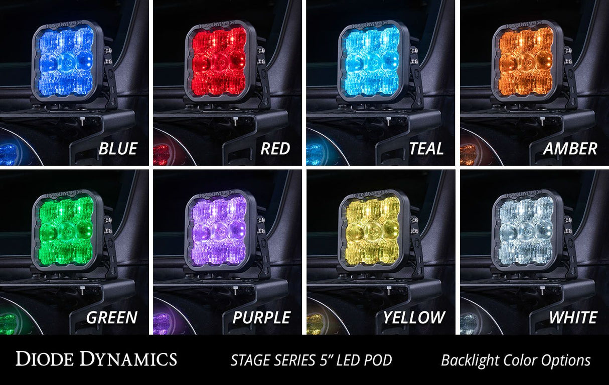 Stage Series 5" Ss5 Led Blanc Pod (Paire)