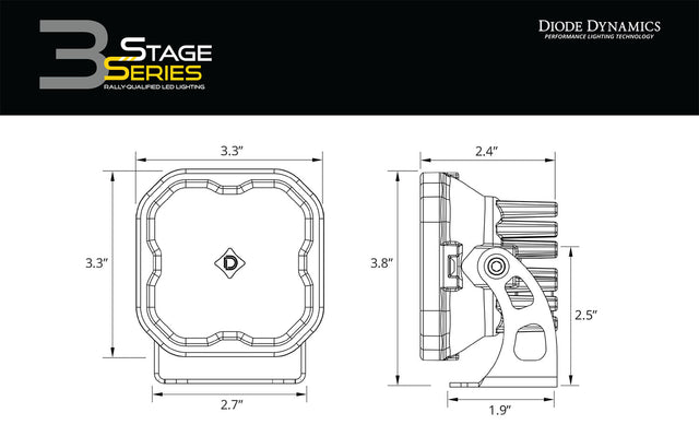 SS3 Max ABL Yellow SAE Fog Standard