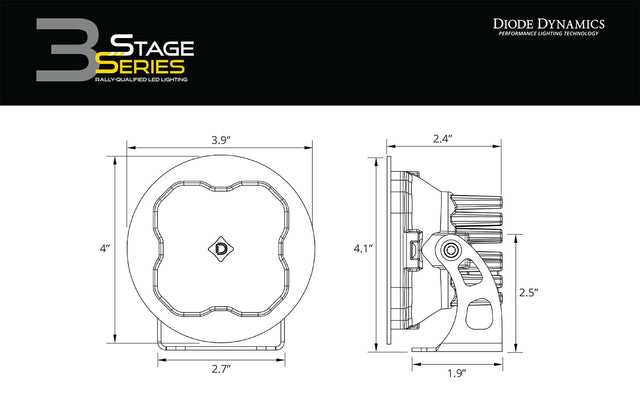 SS3 Max ABL Yellow SAE Fog Round