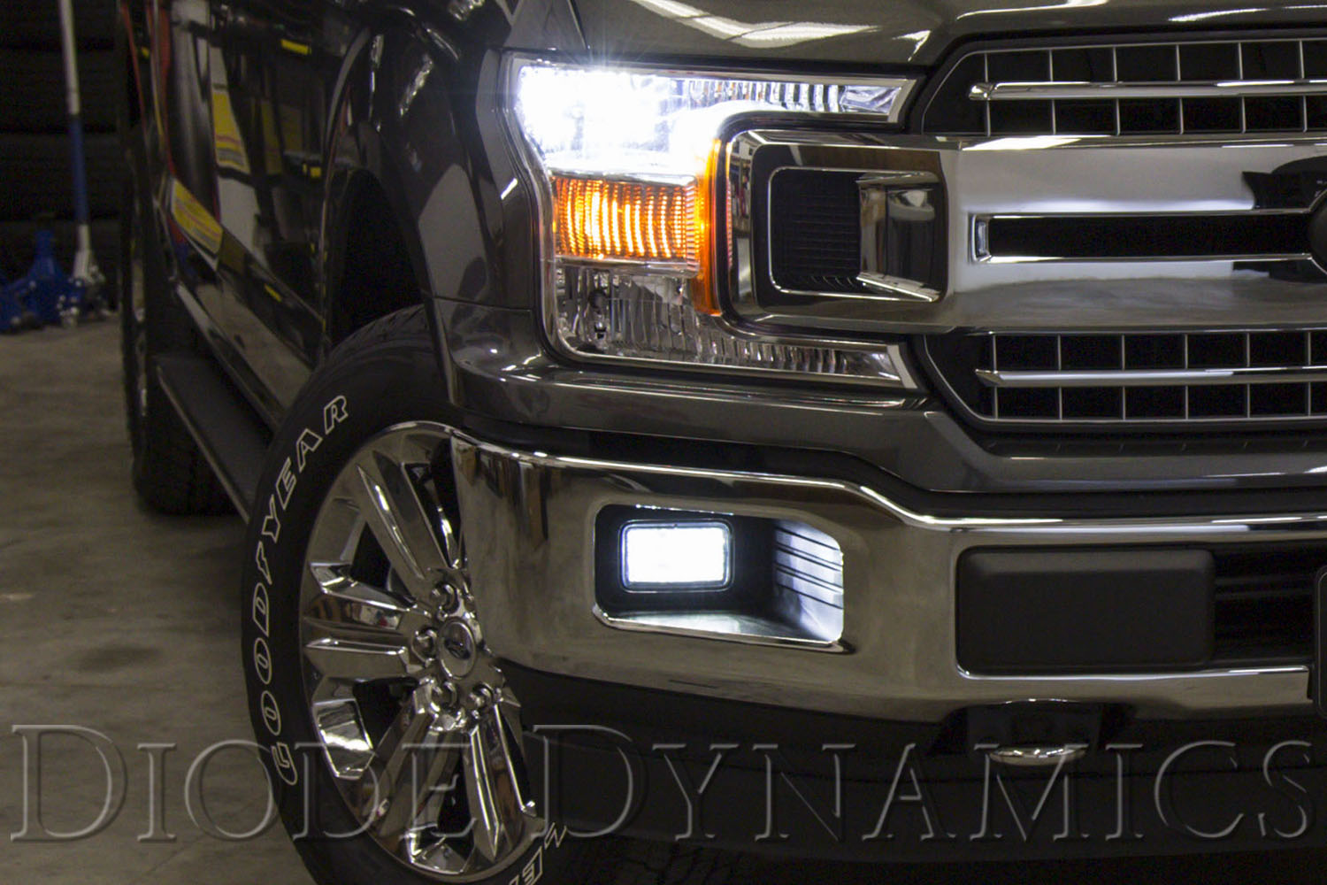 Ford F-150 with SLF LED fog light bulbs