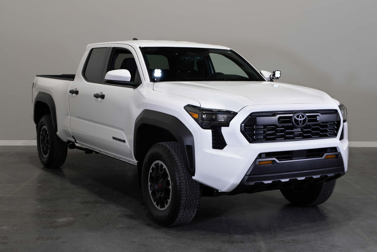 2024+ Toyota Tacoma with Stage Series Backlit Ditch Light Kit installed