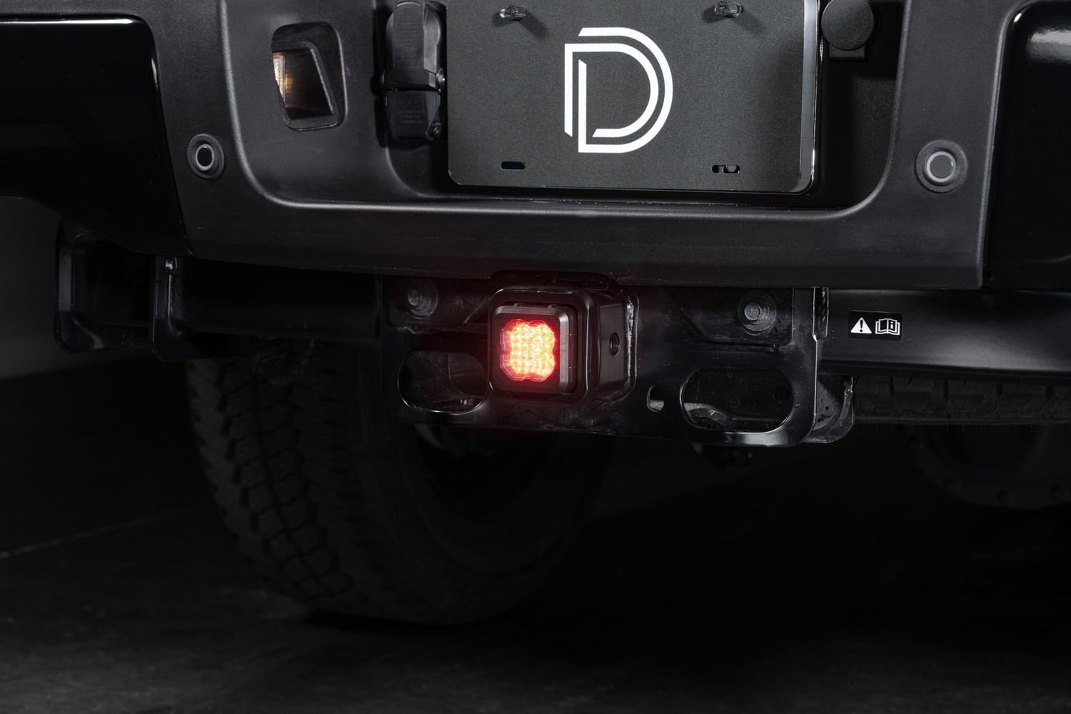 Diode Dynamics HitchMount LED Pod installed in a 2.5-inch hitch receiver