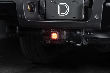Diode Dynamics HitchMount LED Pod installed in a 2.5-inch hitch receiver