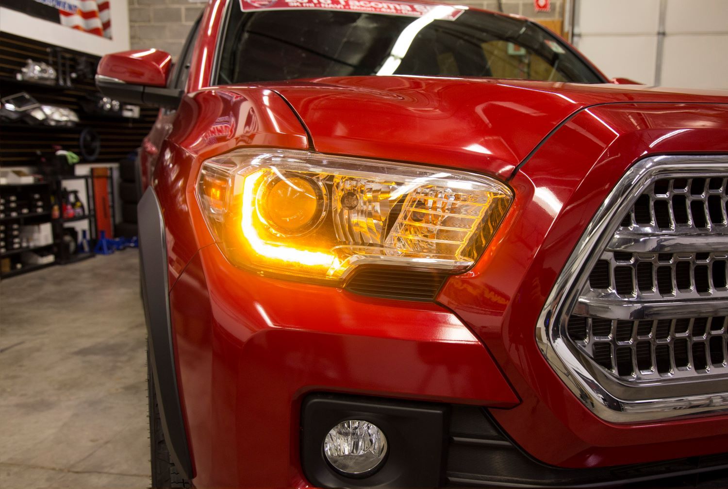 2016-2019 Toyota Tacoma with Switchback DRL LED Boards installed
