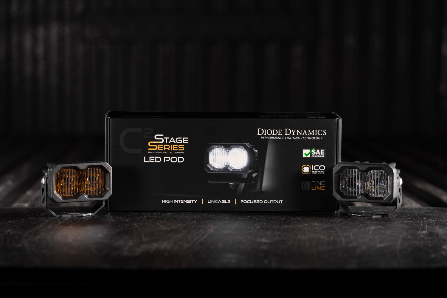 Diode Dynamics Stage Series C2 2.0 LED Pod in white and yellow