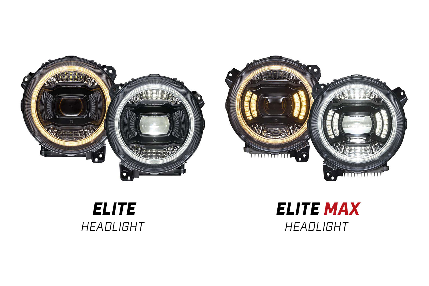 Elite Series Jeep JL Wrangler and JT Gladiator Headlights