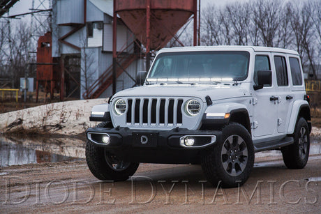 2018+ Jeep JL Wrangler with hood light bar bracket kit