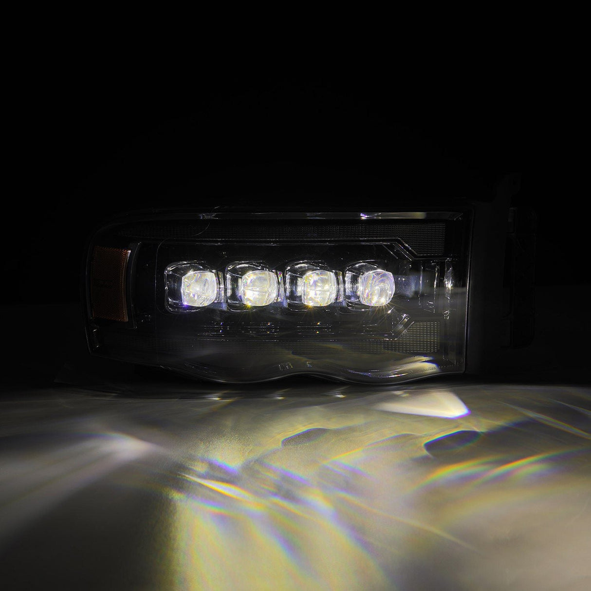 Phares de projecteur à LED Alpha-Black pour Dodge Ram série NOVA 02-05