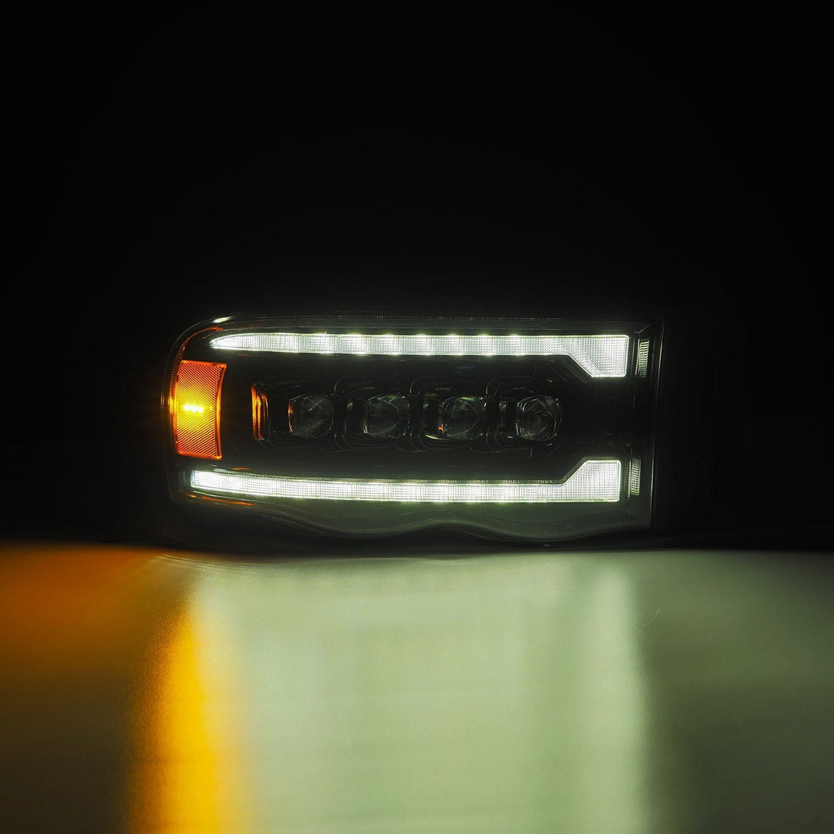 Phares de projecteur à LED Alpha-Black pour Dodge Ram série NOVA 02-05
