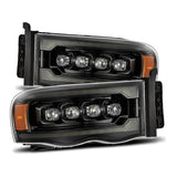 Phares de projecteur à LED Alpha-Black pour Dodge Ram série NOVA 02-05