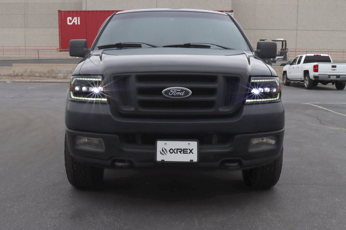 Phares projecteurs à LED Alpha-Black pour Ford F150 (2004-2008) et Lincoln Mark LT (2006-2008)