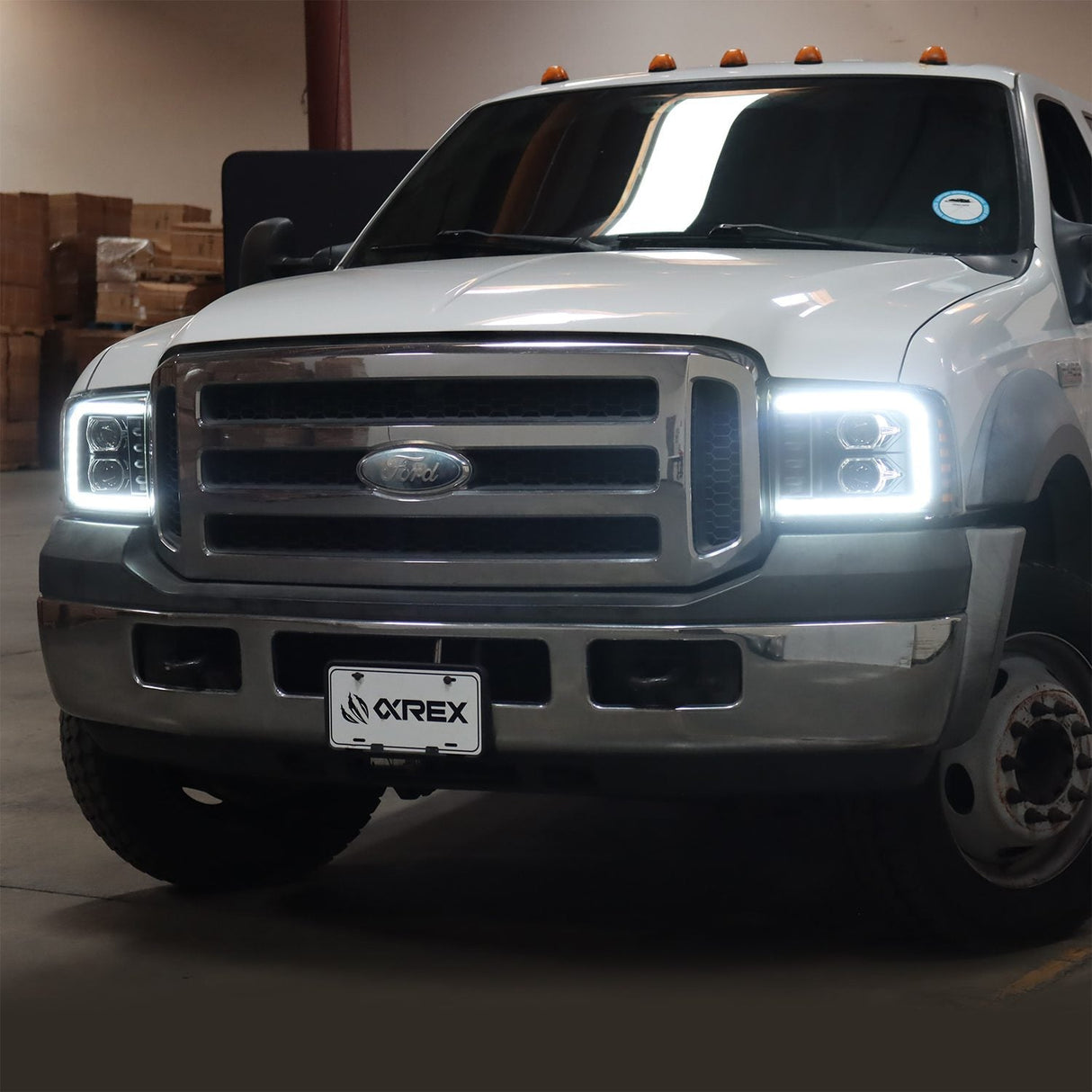 Phares halogènes projecteurs noirs pour Ford Super Duty/Excursion série PRO 05-07