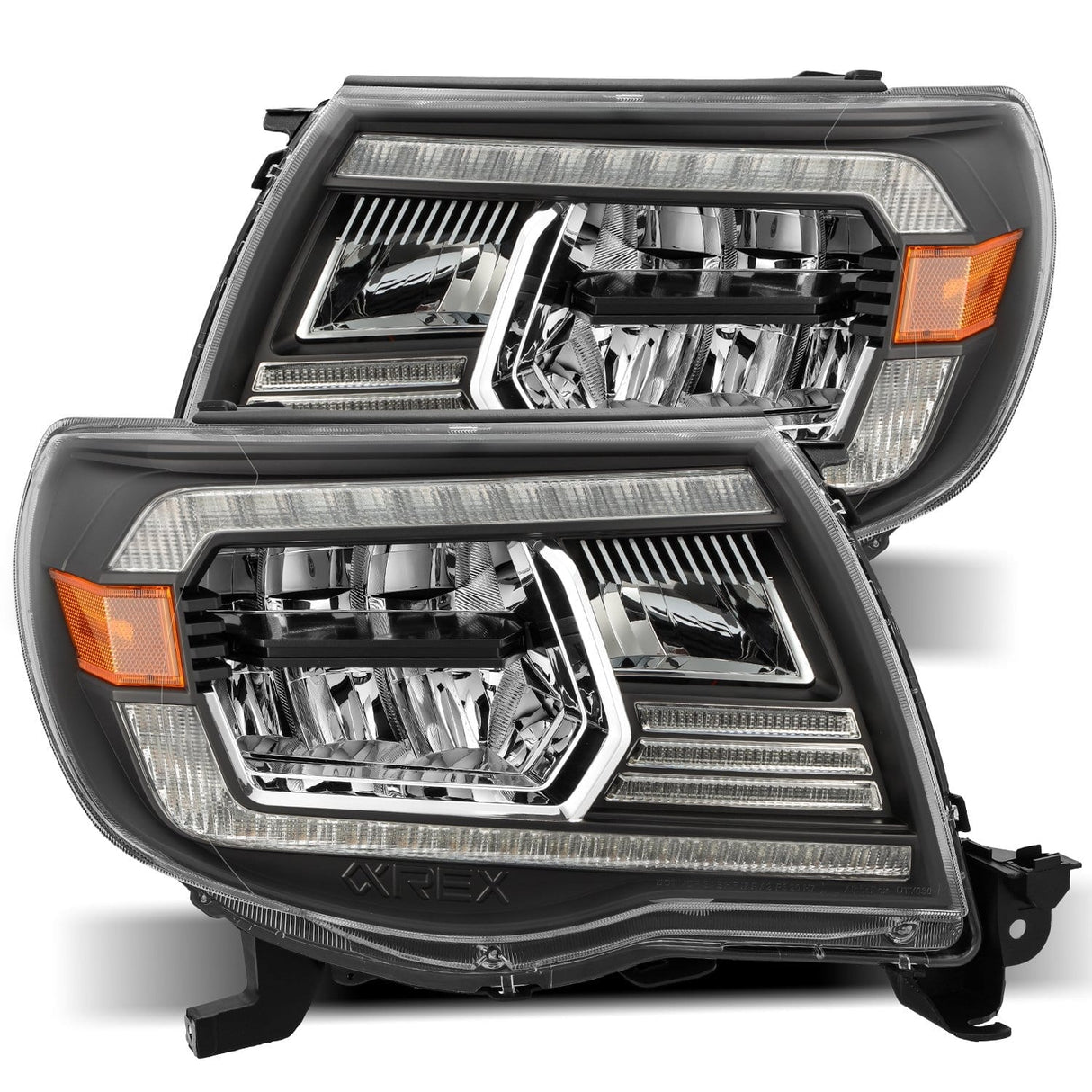 Phares à LED cristal noirs pour Toyota Tacoma LUXX-Series 05-11